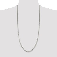 Sterling Silver Polished 3.15mm Curb Chain - 10