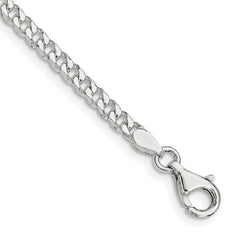 Sterling Silver Polished 3.15mm Curb Chain - 4