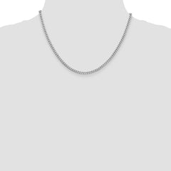 Sterling Silver Rhodium-plated Polished 3.15mm Curb Chain - 2