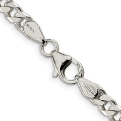 Sterling Silver Polished 5mm Curb Chain - 6