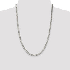 Sterling Silver Polished 5mm Curb Chain - 7