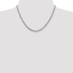 Sterling Silver Polished 3.5mm Curb Chain - 2