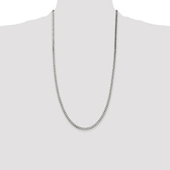 Sterling Silver Polished 3.5mm Curb Chain - 4