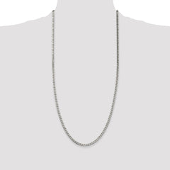 Sterling Silver Polished 3.5mm Curb Chain - 9