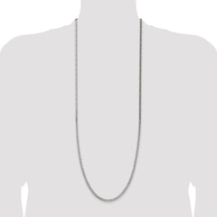 Sterling Silver Polished 3.5mm Curb Chain - 7