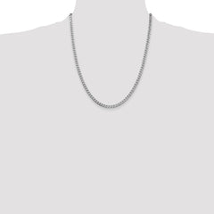 Sterling Silver Rhodium-plated Polished 3.5mm Curb Chain - 2