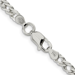 Sterling Silver 4.25mm 6 Side D/C Flat Double Curb Chain - 2