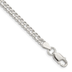 Sterling Silver 4.25mm 6 Side D/C Flat Double Curb Chain - 5
