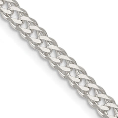 Sterling Silver 4.25mm 6 Side D/C Flat Double Curb Chain - 2