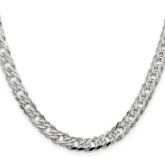 Sterling Silver 6.25mm 6 Side D/C Flat Double Curb Chain - 3