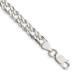 Sterling Silver 6.25mm 6 Side D/C Flat Double Curb Chain - 4