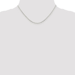 Sterling Silver Rhodium-plated 1.75mm Elongated Open Link Chain - 5