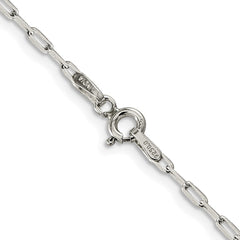 Sterling Silver Rhodium-plated 2mm Elongated Open Link Chain - 7