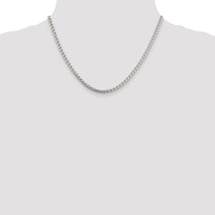Sterling Silver 3.6mm Round Box Chain - 5