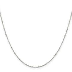Sterling Silver 1.25mm Rolo with Beads Chain - 2