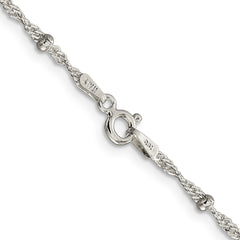 Sterling Silver 2.5mm Singapore w/ Beads Chain - 6