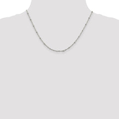 Sterling Silver 2.5mm Singapore w/ Beads Chain - 3