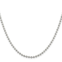 Sterling Silver 3mm Fancy Beaded Chain - 3