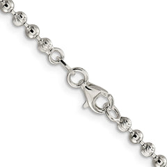 Sterling Silver 3mm Fancy Beaded Chain - 3