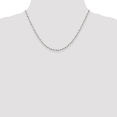 Sterling Silver 3mm Fancy Beaded Chain - 3