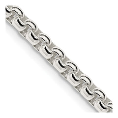 Sterling Silver 3.6mm Round Box Chain - 5