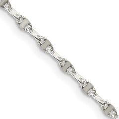 Sterling Silver 2.25mm Fancy Wave Flat Link Chain - 4