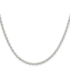 Sterling Silver 2.75mm Oval Fancy Rolo Chain - 6