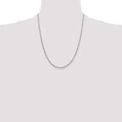 Sterling Silver 2.75mm Oval Fancy Rolo Chain