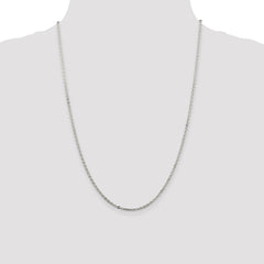 Sterling Silver 2mm Flat Link Cable Chain - 2