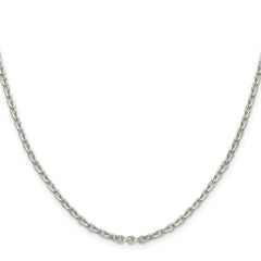 Sterling Silver 2.75mm Flat Link Cable Chain - 4