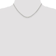 Sterling Silver 2.75mm Flat Link Cable Chain - 2