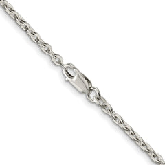 Sterling Silver 2.75mm Flat Link Cable Chain - 4