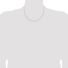 Sterling Silver Rhodium-plated 2mm Rolo Chain