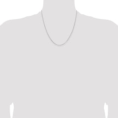 Sterling Silver Rhodium-plated 2mm Rolo Chain - 4
