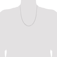 Sterling Silver Rhodium-plated 2mm Rolo Chain - 2