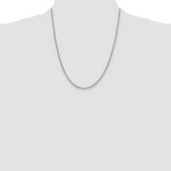 Sterling Silver 2.8mm Rolo Chain - 8