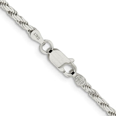Sterling Silver 2.5mm Flat Rope Chain - 6
