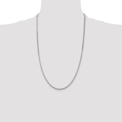 Sterling Silver 2.5mm Flat Rope Chain - 2