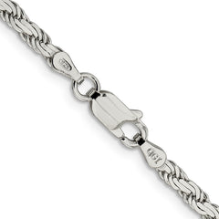 Sterling Silver 3.1mm Flat Rope Chain - 4