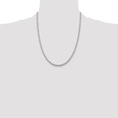Sterling Silver 3.1mm Flat Rope Chain - 5