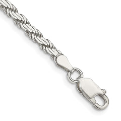 Sterling Silver 3.1mm Flat Rope Chain - 7