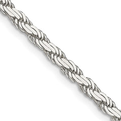 Sterling Silver 3.1mm Flat Rope Chain - 5