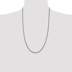 Sterling Silver Antiqued 2.2mm Solid Square Spiga Chain - 5