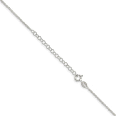 Sterling Silver 1.6mm Loose Rope Chain w/2in ext.
