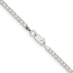 Sterling Silver 2.6mm Round Box Chain - 4