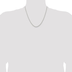 Sterling Silver 2.6mm Round Box Chain - 6