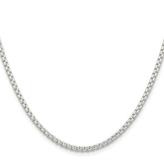 Sterling Silver Rhodium-plated 2.6mm Round Box Chain - 2
