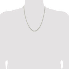Sterling Silver Rhodium-plated 2.6mm Round Box Chain - 5
