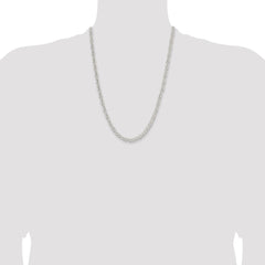 Sterling Silver 4.75mm Rounded Byzantine Chain - 6