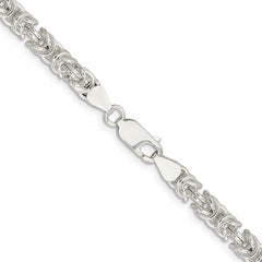 Sterling Silver 5.5mm Rounded Byzantine Chain